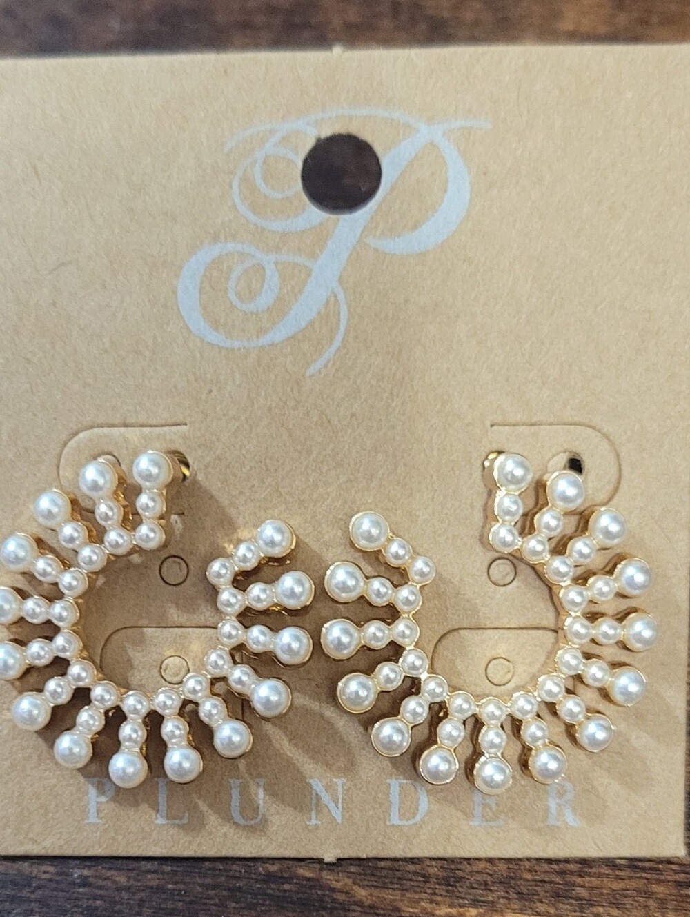 (12) PLUNDER Faux Pearl Stud Earrings